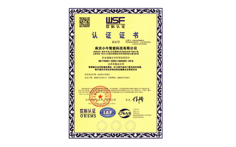 中国职业健康安全管理体系认证